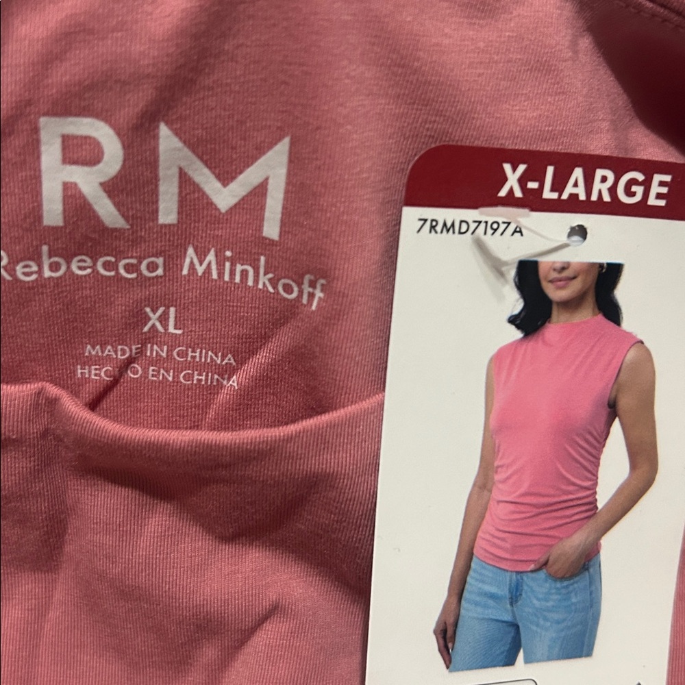 Rebecca Minkoff Dusty Rose Muscle Tee M, XL NWT